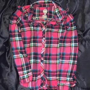 Girl’s 6x plaid button up shirt